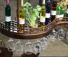 Soffitto Semplice e Creativo Portabottiglie Semplice e Creativo Altezza Regolabile da Parete Portabottiglie da Parete Sospeso Ferro da Stiro in Metallo Bicchiere da Vino Calice Portabottiglie Calici