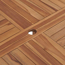 E E-NICES Tavolo da Giardino 120x76 cm in Legno Massello di Teak