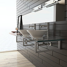 Lavandino in ceramica e vetro trasparente, Alpenberger, serie 100, in vetro, vetro trasparente, lavabo, per il vostro esclusivo bagno, doppio lavabo, lavabo, in ceramica
