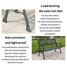 Ghisa Da Giardino Panche Da Cortile,metallo Telaio In Acciaio Portico Panchine Decorative Con Braccioli,all'aperto Parchi Terrazzo Prato Che Possono Ospitare 2-3 Persone,panche Per Il Tempo Libero