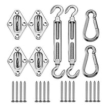 Fanaticism  - Accessori di fissaggio per parasole, set per montaggio quadrangolare in acciaio inox