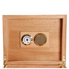WRJY Humidor per sigari Scatola per sigari Portasigarette Armadietto per sigari, Rivestimento in Legno di Cedro Guarnizione Ispessita con umidificatore e igrometro Scatola Regalo per uo