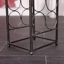 DESIGN PORTA BOTTIGLIE DI VINO "PROVENCE" | grigiore, metallo, 78 cm | per 12 bottiglie