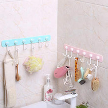 AKDSteel - Gancio adesivo resistente con 6 ganci, per cucina, bagno, da appendere alla parete grigio