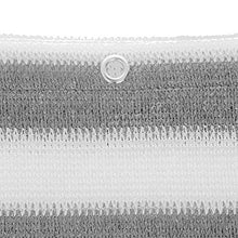 com-four® Paravento Opaco per balconi - Cinghie per balconi con Corda per Il Fissaggio - Adatto Anche Come frangivento e Protezione Solare (1 Pezzo - 600 x 90 cm - Grigio/Bianco)