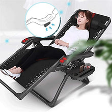 JFFFFWI Sedia Pieghevole Zero Gravity Sedia da Salotto Pieghevole, Sedia da Giardino reclinabile di Regolazione Sedia da Spiaggia Sedia reclinabile Portatile da Esterno con bracciolo massaggiante, p