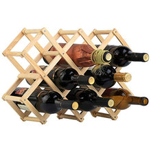 10 Bottiglie Portabottiglie da tavolo Pieghevole in Legno Portabottiglie Vino Portabottiglie da Cucina Espositore per Vino Portabottiglie