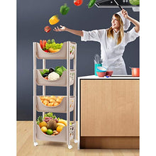 &ripiano di stoccaggio Scaffalature Multifunzionali Cucina Verdura e frutta Cesto portaoggetti Soggiorno camera da letto Giocattolo Abbigliamento Bagno a 4 strati Con ruote Rack di stoccaggio Scaffale