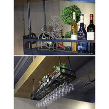 AT Bar Unità Scaffali Galleggiante Holder Wine Rack Muro, Pendere Supporto Di Vetro Di Vino, Altezza Regolabile, Rustico Titolare Di Vino, Wine Bottle Holder, Soffitto Wine Rack, Mensola Ra