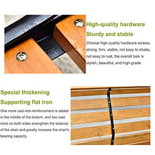outdoor furniture Panca da Giardino panchina in ghisa per Esterni, Sedili da terrazza in Legno massello anticorrosivi Resistenti alle intemperie, Panchina in Struttura Metallica Rinforzata