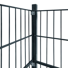taofuzhuang Set 3 Pannelli di Recinzione 6 m Grigio Antracite con Pali Altezza 2 m Articoli di ferramenta Barriere e recinzioni Pannelli per recinzioni