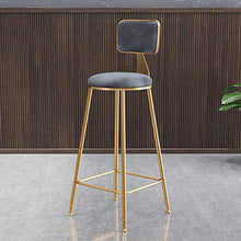 LWW Sedie, sgabelli da bar Retro Cucina con schiene Restaurant Lounge Chair semplice barra sedia Sgabello Alto,Grigio,Grande