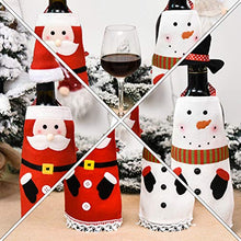 STOBOK 2 Pezzi Copri Bottiglia di Vino di Natale Mini Cappello di Natale Vino Topper E Grembiule Pupazzo di Neve di Natale Porta Argenteria di Natale Decorazione Bottiglia di Champagne