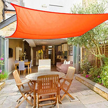 CH-GTJ Tenda A Vela Parasole Rettangolare, Telo da Sole Esterno Vela Ombreggiante in HDPE, Impermeabile Antivento Protezione UV per Giardino Terrazza Campeggio,Arancia,5X7m