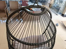Chicreat Sedia pensile in polyrattan, con telaio pieghevole, Cuscino e schienale, 88 x 64 x 117 cm