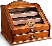 ZouYongKang Humidor di Sigaro/Realizzato in Legno massello di Cedro/ad Alta capacità/con igrometro Digitale/Finestra Superiore Design di Vetro temperato/cassetto aggiuntivo (capacità: 100 Si