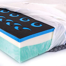 Materasso singolo CARBON con 3 cm memory gel breeze, 11 zone, con tessuto Tencel White, Ortopedico, 100% Made in Italy - mod. Galaxy - 80 x 190 cm (singolo)