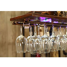 YWYW con Illuminazione portabottiglie in Legno massello portabottiglie retrò Europeo da Appendere portabottiglie Creativo per la casa KTV (Dimensioni: 100 * 28 cm)