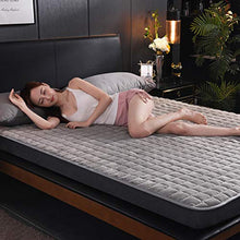 Cuscino Letto più Velluto Sottile Antiscivolo Legge Velluto Simmons Materasso Pieghevole di Protezione Materasso Stuoia di Sonno (Color : Gray, Size : 150x200cm)