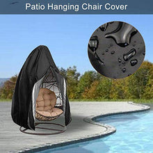 MOZX Fodera per Poltrona Sospesa da Giardino, Copertura della Sedia Dondolo Copertura Sospesa per Patio Impermeabile Copertura Sedia Sospesa, Copertura di Protezione per Uova, 190X115cm,Grigio