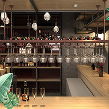 JHGJBJ Vino Bronzo Bicchiere Vino cremagliera Ferro Alta qualità rovesciata Titolare Calice Gancio Wine Bar contatore/mobilia (Size : 80x30cm)