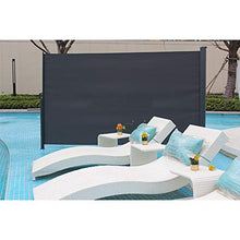 FCH Tenda da sole laterale 160 x 300 cm (A x L), protezione dagli sguardi indiscreti, tenda a rullo laterale, per balcone, terrazza, giardino, 160 x 300 cm, colore grigio scuro