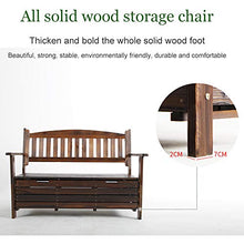 Household items Armadietti in Legno massello con Panca da Giardino, Sedili portaoggetti da terrazza con Cuscino da Esterno, Panca da Cortile Impermeabile e anticorrosione con Trattamento carbonizzato
