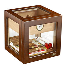 AP.DISHU Sigari da Tavolo Scatole Humidor Scatola di Sigari con Igrometro E Umidificatore Legno di Cedro della Spagna (Valigable Cigar Collection Box)