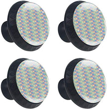 Modello di squame colorate Pomelli per Porta Set di 4 Pomelli per Mobili Manopole per Cassetti Cucina Armadio Vetro
