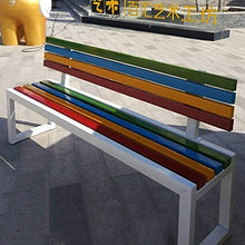 Panchine da giardino panchine da esterno per il tempo libero, panchine da terrazza resistenti alle intemperie con struttura in ghisa e legno massello anticorrosivo, panchine da giardino decorative