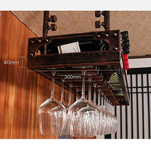 YWYW Portabottiglie Portabicchieri da Vino Portabicchieri da Champagne Portabicchiere Portabottiglie da Appendere in Ferro battuto Europeo (Nero) (Dimensioni: 120 * 30 cm)