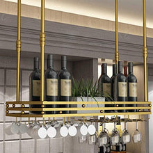 Classico Wine Rack Ferro Battuto Materiale Vetro Laminato Oro Stile Europeo Semplice Rack Bar Rack High Glass Rack Upside Rack di Down