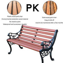 outdoor furniture Panca da Giardino Seduta in Metallo da Esterno, Panche da terrazza in Legno Artificiale Resistenti alle intemperie, Il Telaio in Alluminio pressofuso Rinforzato è Solido e Stabile