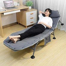 XJAXY Letto Pieghevole Portatile con Il Design del Cuscino, casa Semplice del Letto del Pranzo dell'ufficio dell'adulto dell'adulto della Culla della Sedia della Sedia di Siesta sieste della