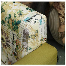 HongTeng Divani Sofà di Legno Solido del Singolo del sofà del sofà del Salone della Camera da Letto del sofà del Salotto di Legno Solido 52 × 71cm (Color : Green, Size : B)