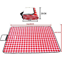 STKASE® Coperta Picnic Impermeabile e Pieghevole Coperta da Campeggio Tappeto Campeggio Giardino composta da Pile monouso, Strato di Cotone e Protezione di PEVA e con Manico Portatile,195 * 200CM