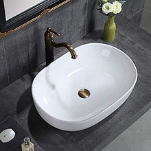 Feixunfan Lavabo Bagno Armadi Moderni Ovale Water Bianca È Facile da Pulire Il Tavolo Mobiletto del Bagno per Il Ristorante Dell'hotel (Color : White, Size : 60x41x14.5cm)