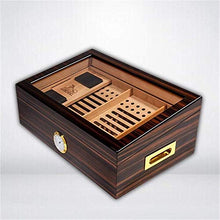 con Cedar Sigaro Accessori Creativo visualizzazione Cedar Cigar Box in Pelle Legni Dipinti Humidor
