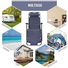 Outsunny Lettino Sdraio Pieghevole da Giardino, Mare, Spiaggia, Piscina, Chaise Longue Richiudibile con Braccioli, Grigio