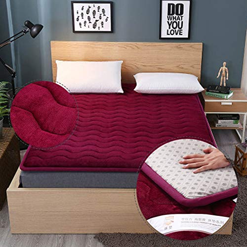 Futon - Coprimaterasso in cotone Tatami, antiscivolo, pieghevole, traspirante, per dormitorio, camera da letto, 1,8 x 2,0 m