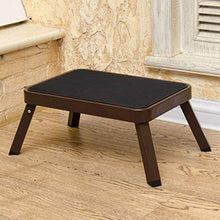 DY Sedie Multiuso Pieghevoli Passaggio in Legno Sgabello Portatile Piccola Panca Semplice Mini Fiore Supporto Pieghevole Piccola Mazza Esterna 2-Step Scaletta con Antiscivolo Mat (Color : Brown)