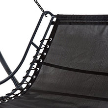 Outsunny Dondolo 2 Posti da Esterno, Giardino, Balcone o Terrazzo con Tettuccio in Poliestere Nero, 160x117x173cm
