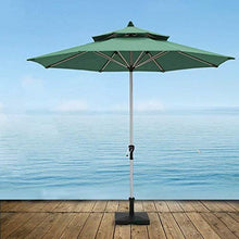 SHANCL Ombrellone Ombrelloni Mercato Patio all'aperto ombrellone Prato Tabella Parasole Double Top Protezione UV Ombrello in Alluminio (Color : Dargreen)