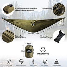 NatureFun Amaca da Campeggio da Viaggio Ultraleggera | Capacità di Carico 300kg,(275 x140 cm) Traspirante,Nylon da Paracadute ad Asciugatura Rapida | 2 x Moschettoni Premium,2 x Corde in Nylon Incluse