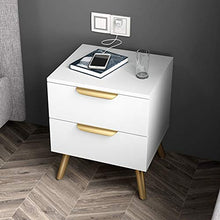 Comodini Camera da letto & Soggiorno Bianco Comodino-Comodino con 2 cassetti semplice camera da letto comodino Mini Locker Comodino con cassetto ( Colore : Bianca , Dimensione : 35X40X48CM )