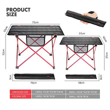 jiaju Tavoli da Picnic Tavolo Pieghevole, Tavolo Pieghevole Portatile Camping Mobilia da Esterno Computer Bed Tavolo da Picnic Scrivania in Lega di Alluminio Ultra Light Pieghevole (Size : Small)