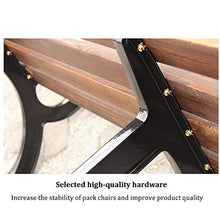 outdoor product Panchina da Giardino in Legno per Interni All'aperto, Panchina da Giardino,Panca per Balcone Cortile con Struttura in Legno Massello Anticorrosivo E Ghisa,Sedia Portico con Schienale
