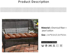 Gwendolyn Poltrone Salotto Panchina del Rilievo Bench Comodo Cuscino 100 x 50 cm 2/3 posti Cotone Banco del Schienal Pad for Schienal Patio Prato banco o Swing Basso Spalline Lettino