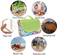 STKASE® Coperta Picnic Impermeabile e Pieghevole Coperta da Campeggio Tappeto Campeggio Giardino composta da Pile monouso, Strato di Cotone e Protezione di PEVA e con Manico Portatile,195 * 200CM