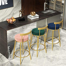 yunyu Sedia Sedia Imbottita in Velluto Sgabello da Bar Moderno per Colazione Bancone Bar Pub Cafeacute Ristorante Cucina e casa Carico Massimo 200 kg, Verde